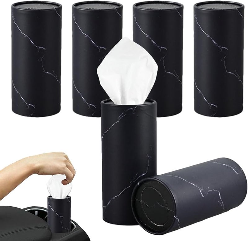 حامل مناديل السيارات أسطواني صندوق 6 علب 300 منديل حجم السفر لحامل الكوب - Image 1